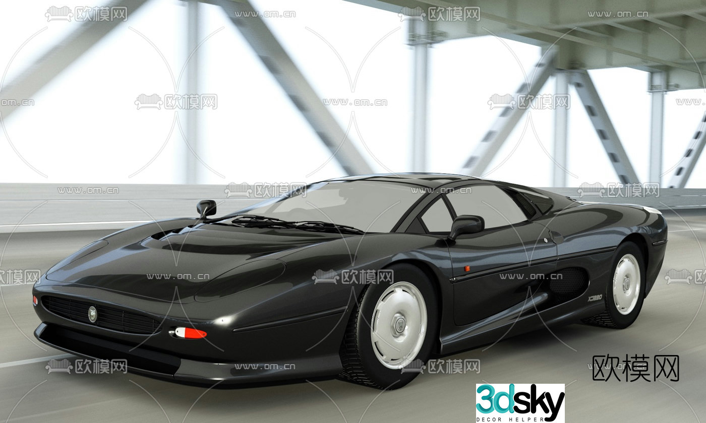 Modern Jaguar XJ220 sports car 3d model
