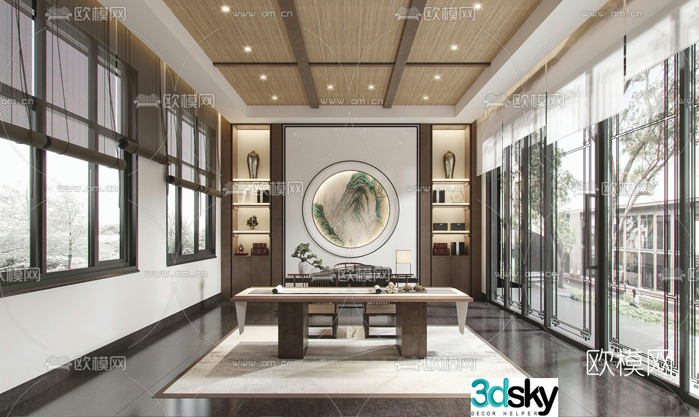 3D model of Shinchu-style meeting room tea room