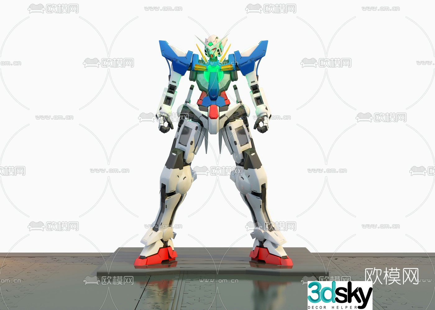 Modern Gundam mobile suit toy 3d model