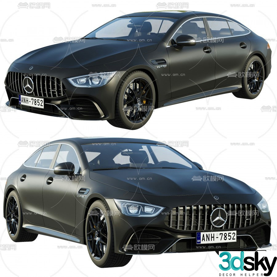 modern mercedes car 3d model