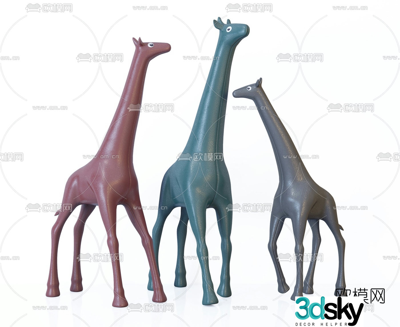 Modern giraffe doll toy 3d model