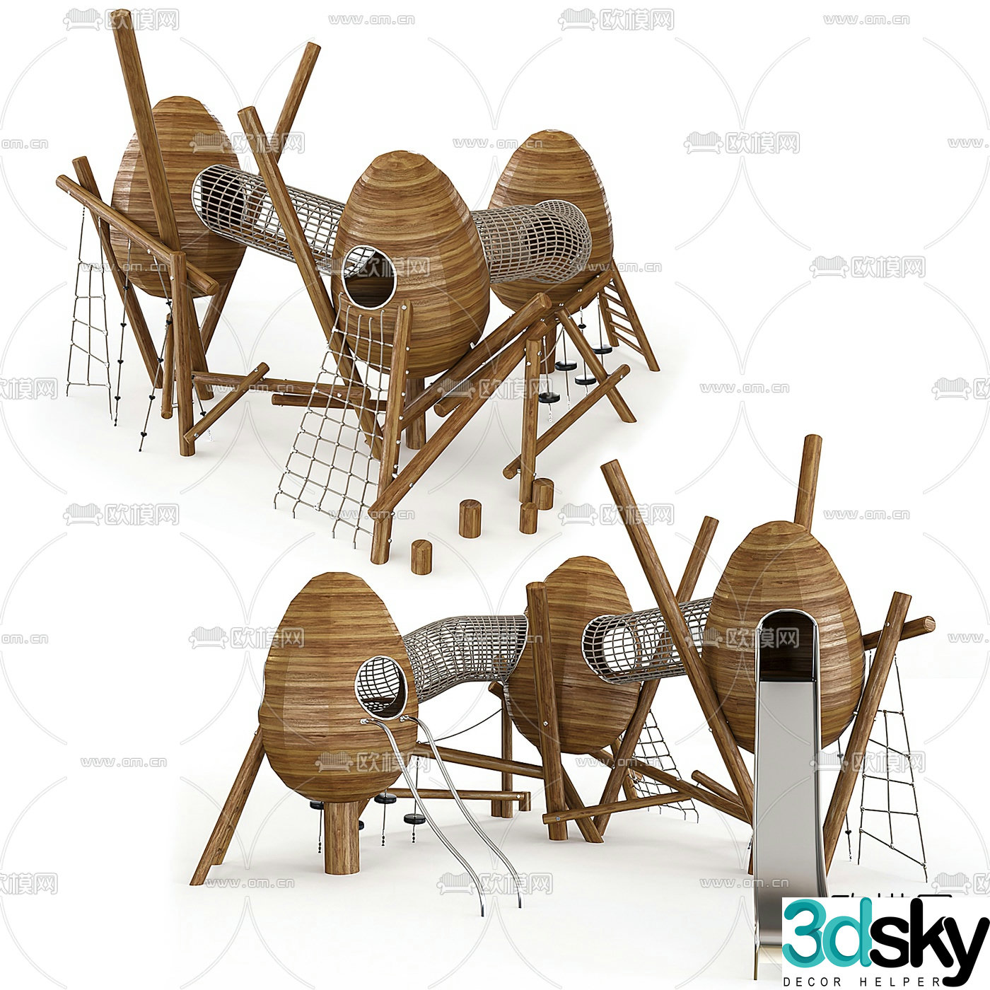 Natural wind outdoor amusement equipment 3D model