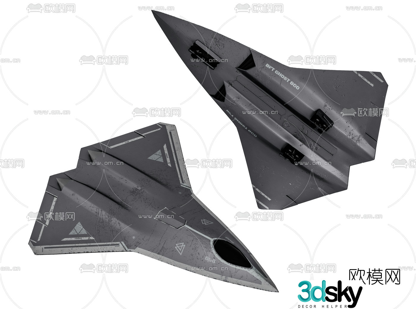 Modern H-20 bomber fighter 3d model