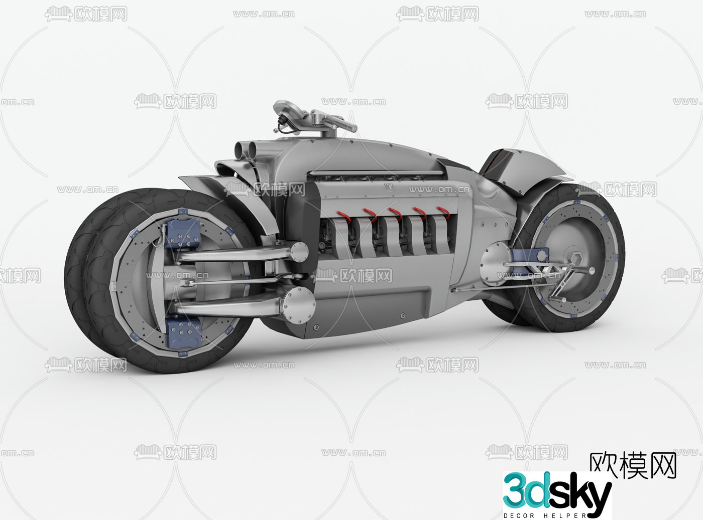 Modern Dodge Tomahawk motorcycle 3d model