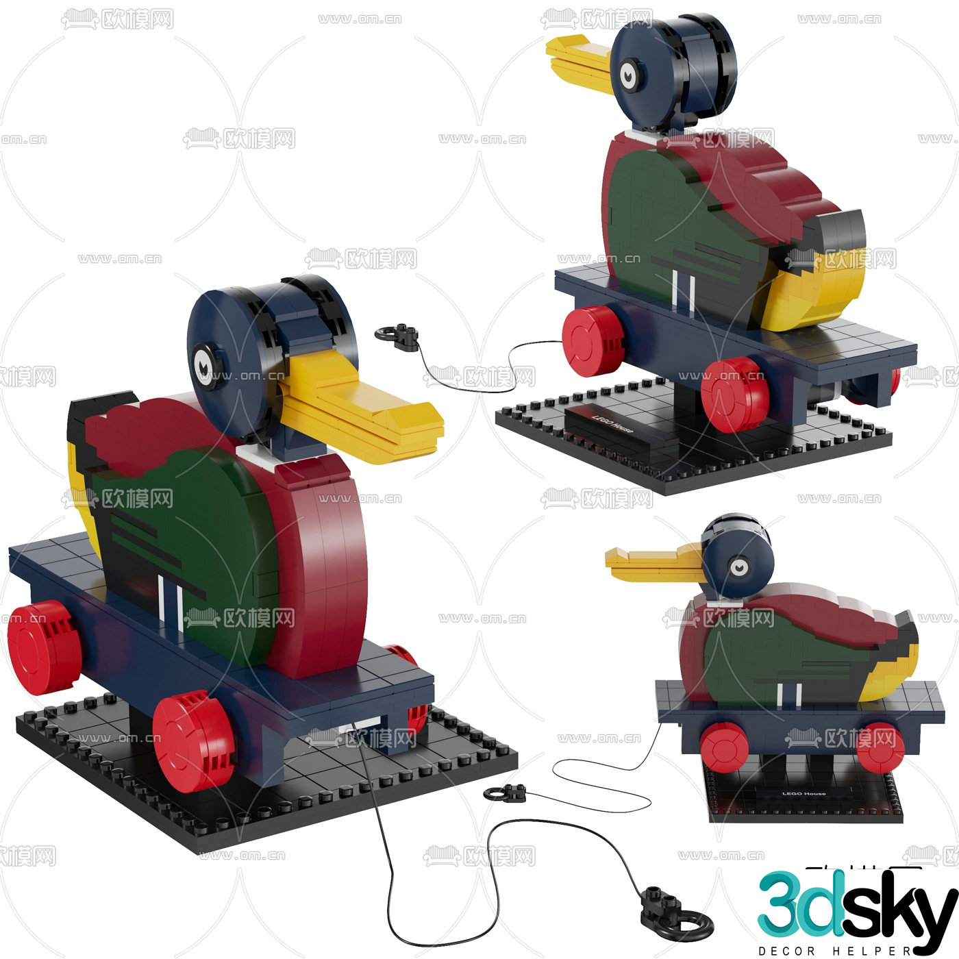 Modern toy duck 3d model