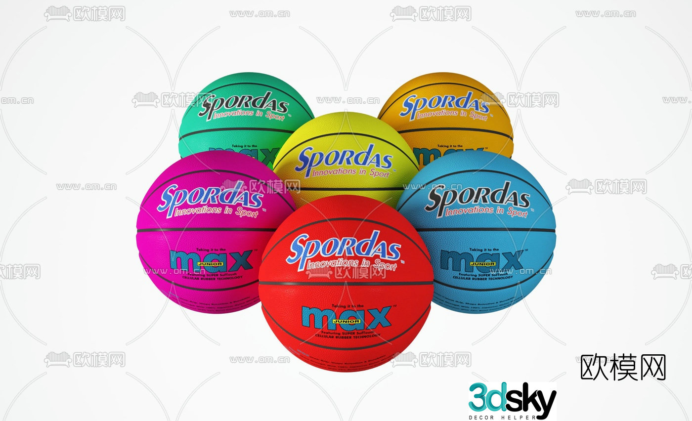 Modern basketball 3d model