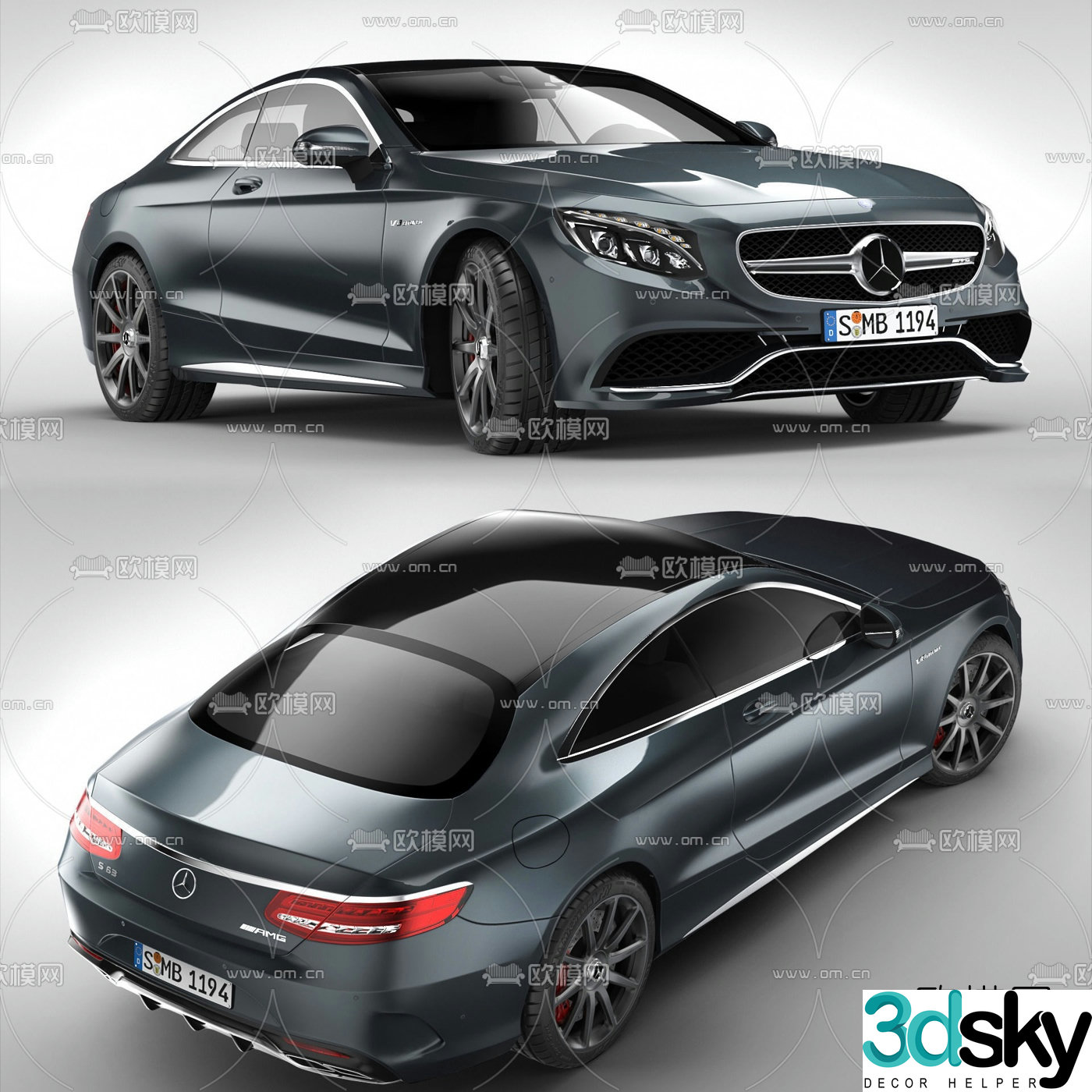 modern mercedes car 3d model