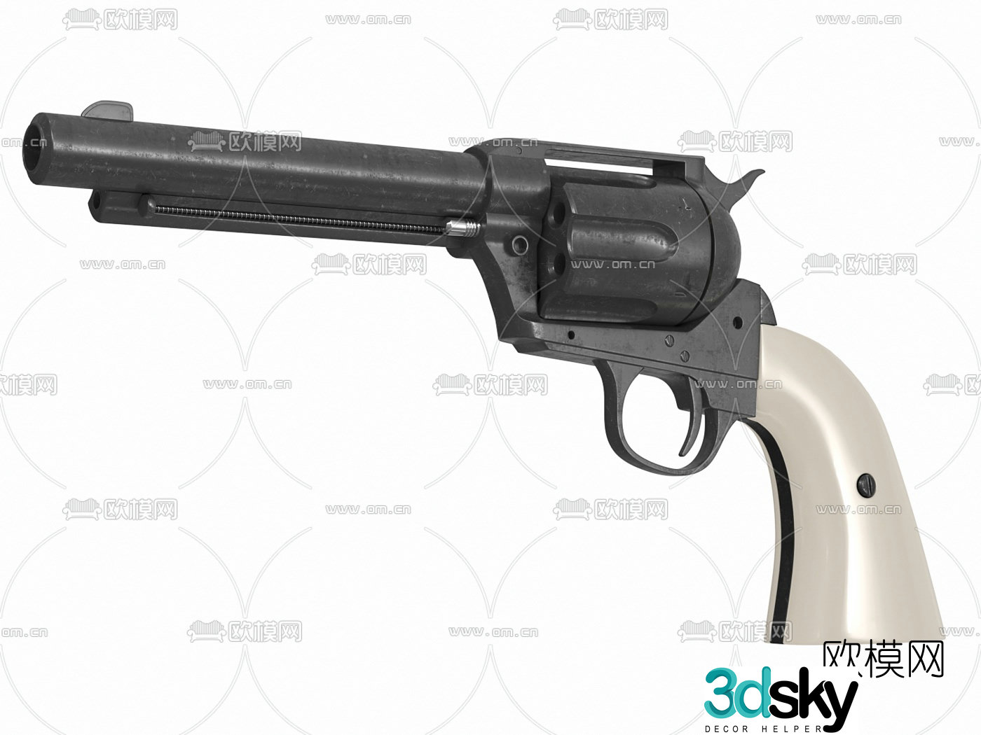 Modern Colt revolver 3d model