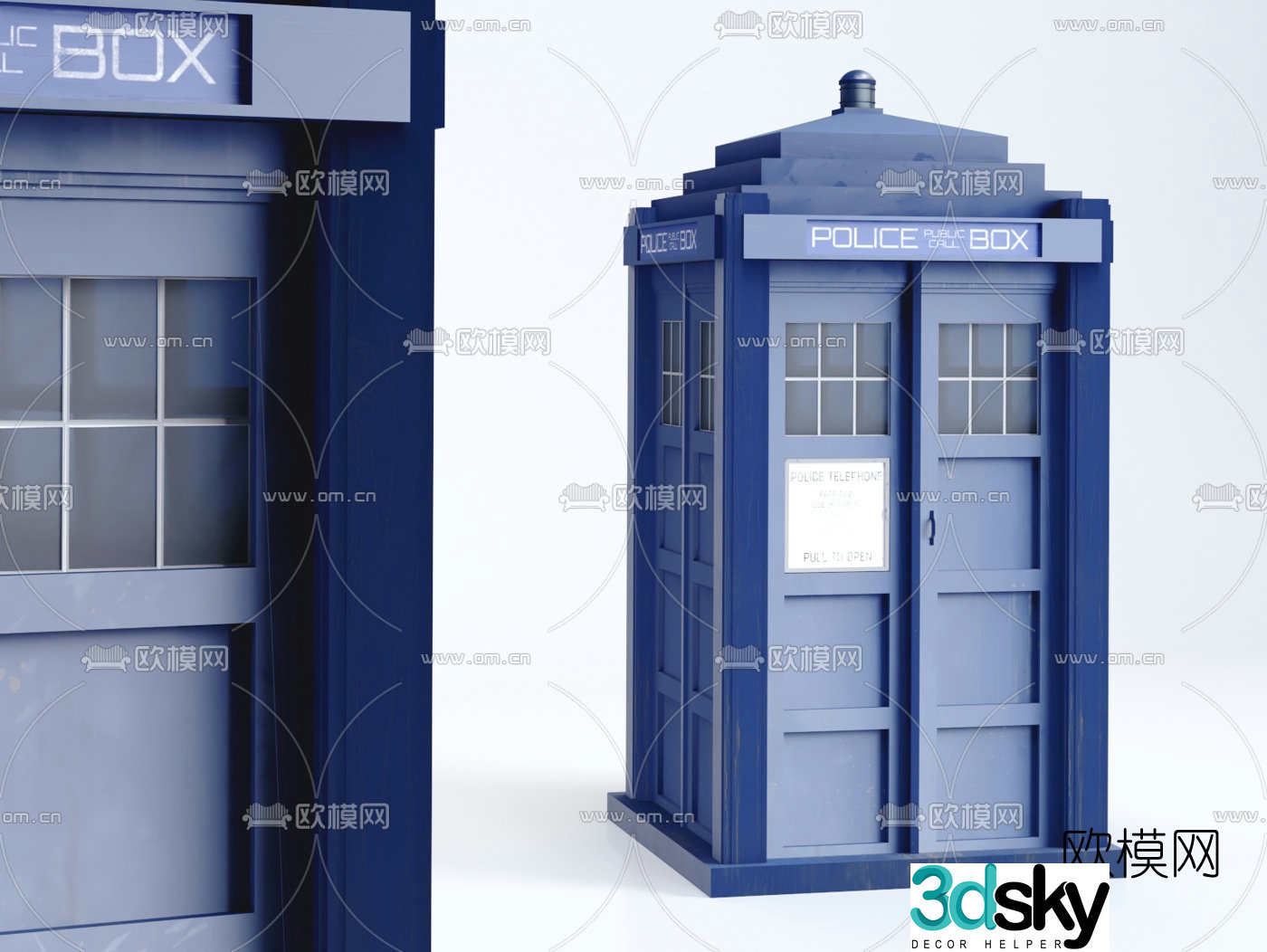 nordic phone booth 3d model