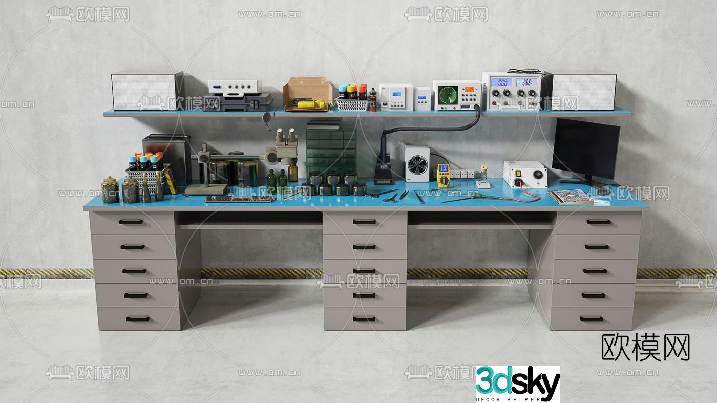 Modern laboratory equipment 3d model