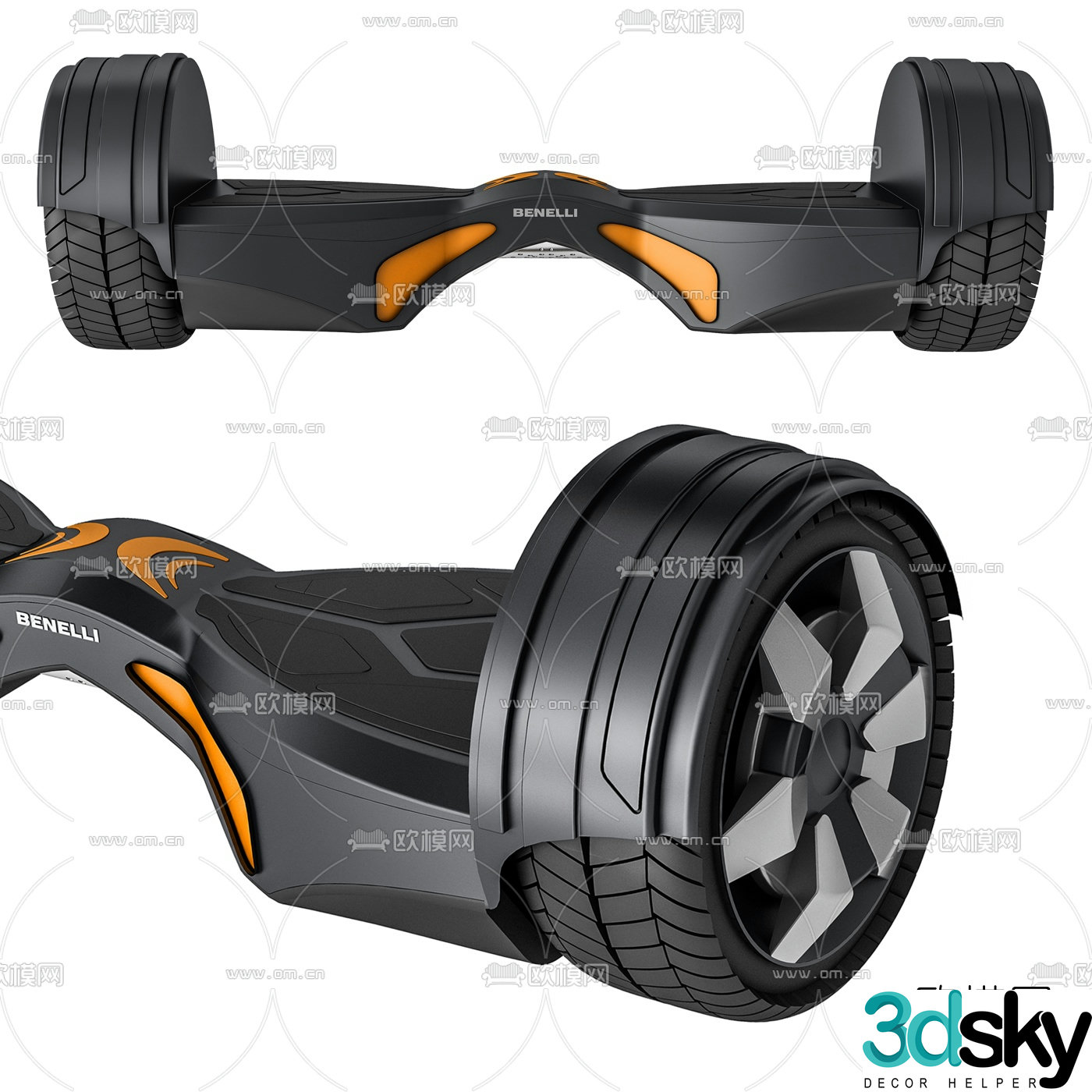 Modern balance car 3d model