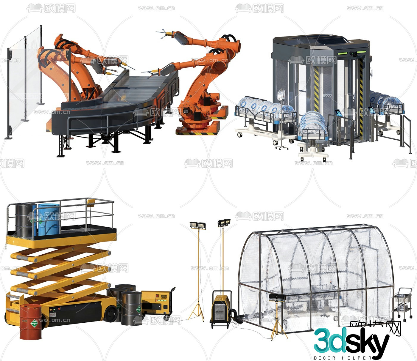 Modern medical equipment lift 3d model