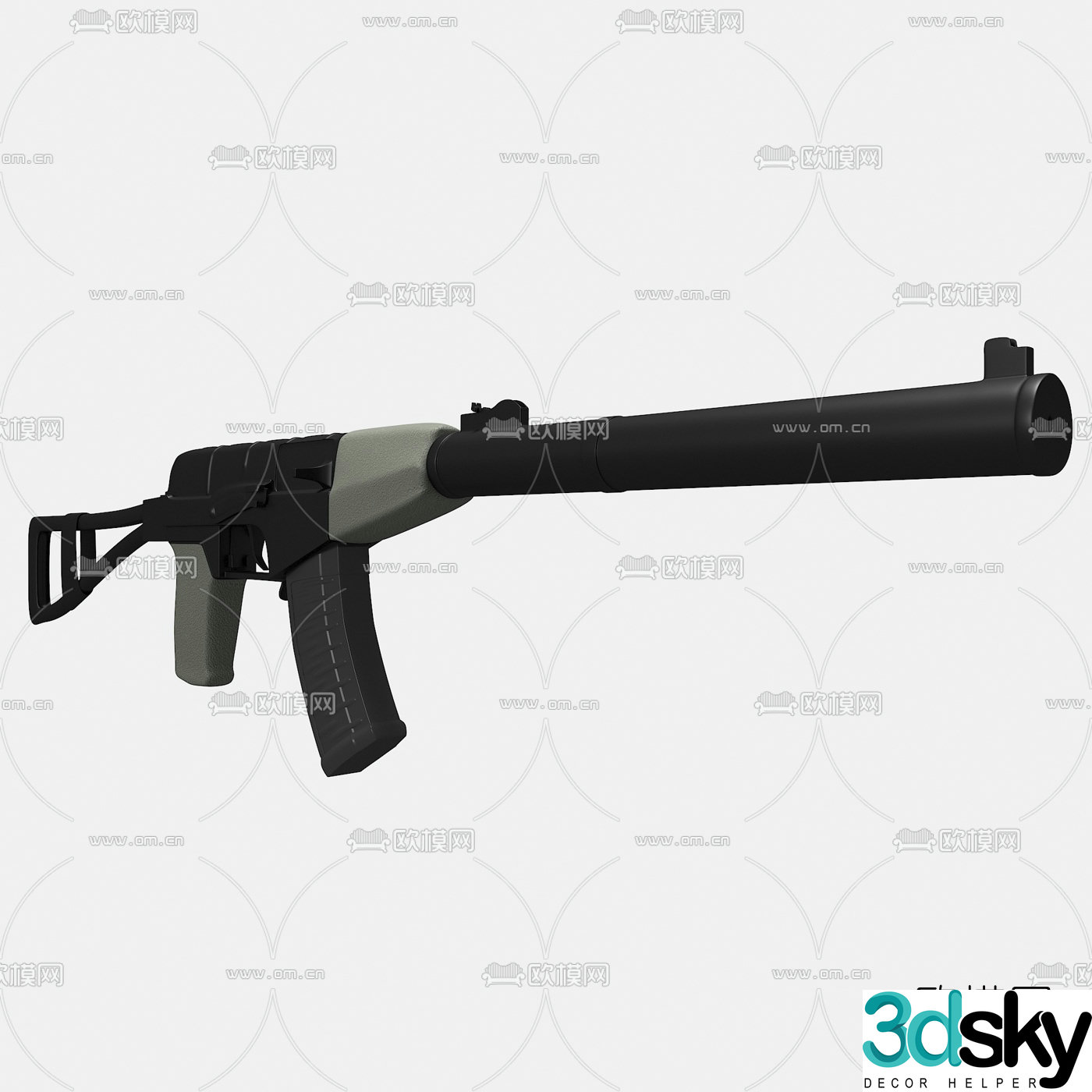 Modern Guns Free 3d Model