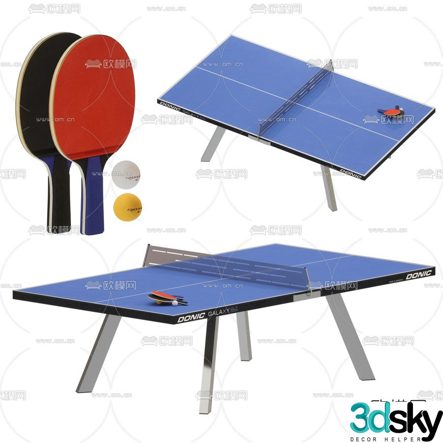 Modern table tennis table 3d model