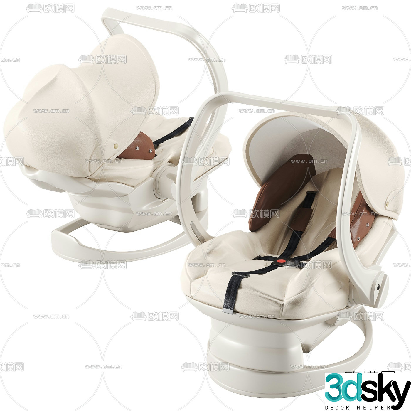 Modern baby chair 3d model