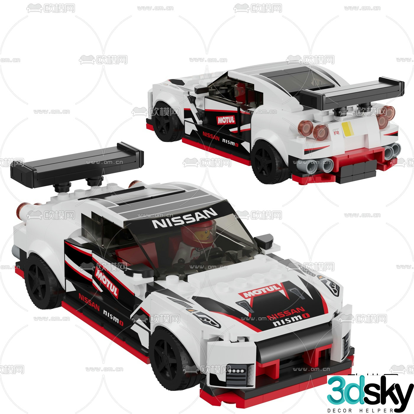 Modern racing toy 3d model