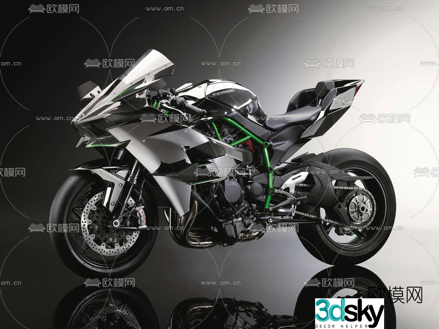 Hyundai Chuanqi motorcycle 3d model
