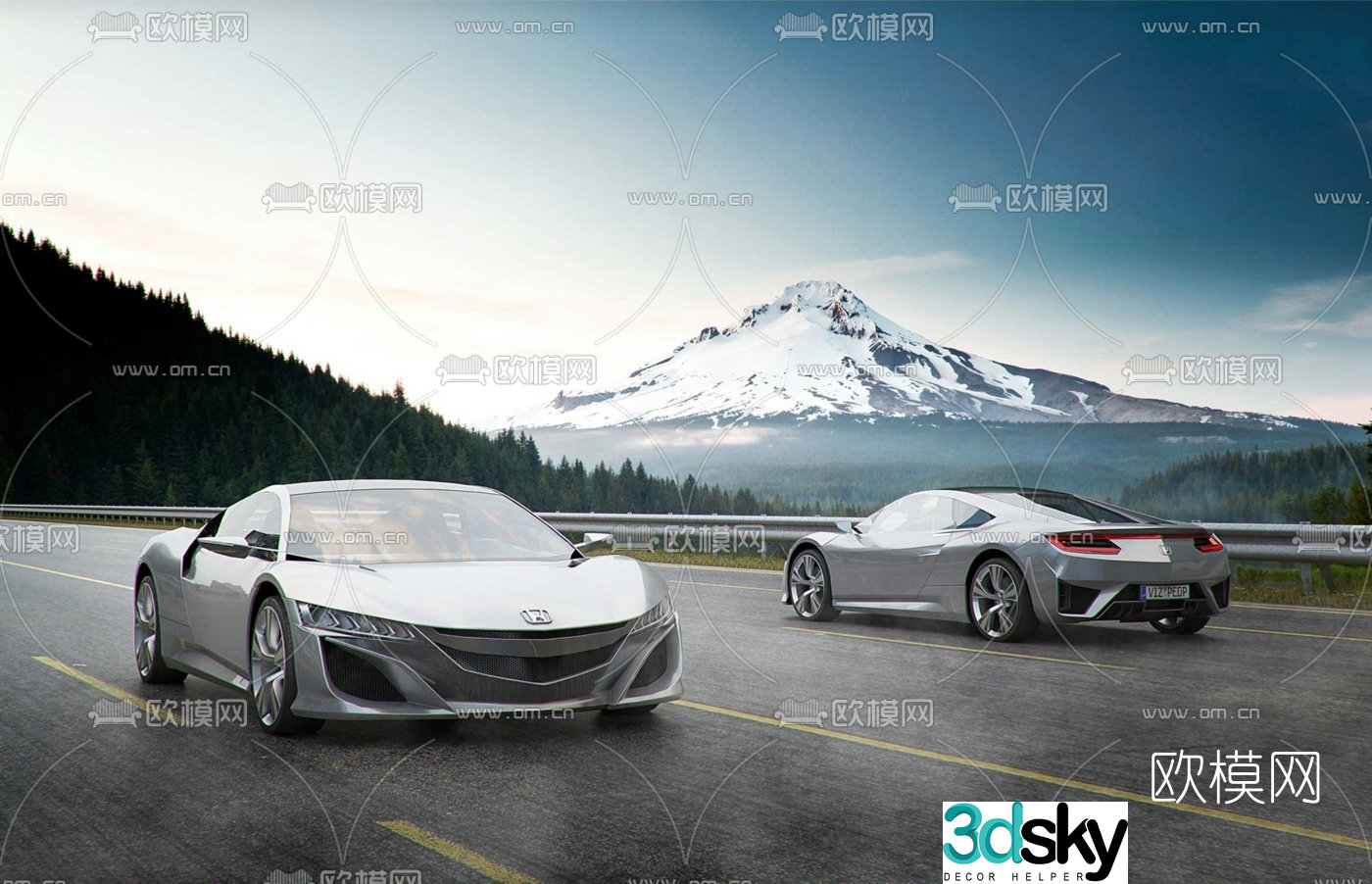 modern car 3d model