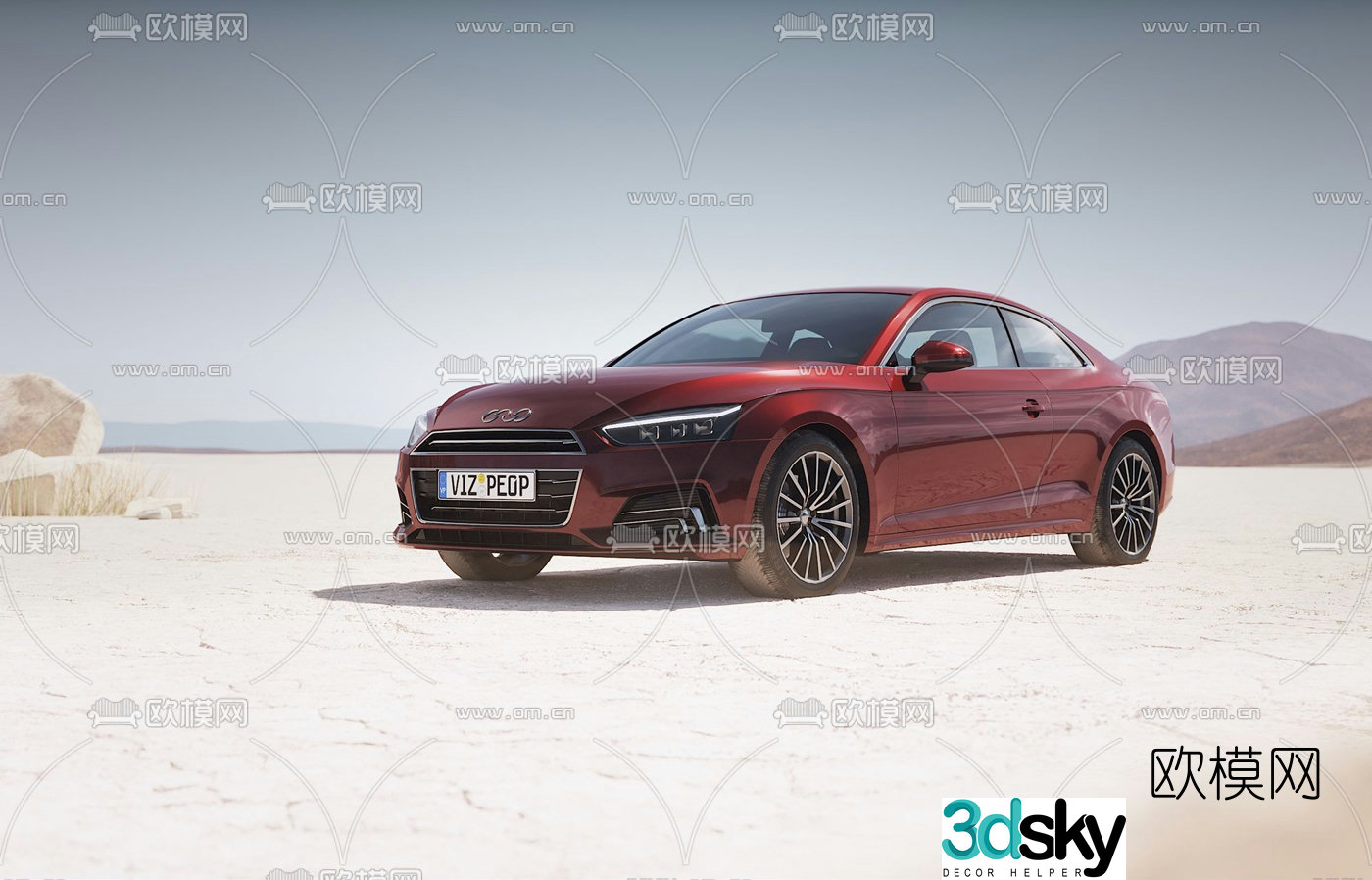modern audi car 3d model