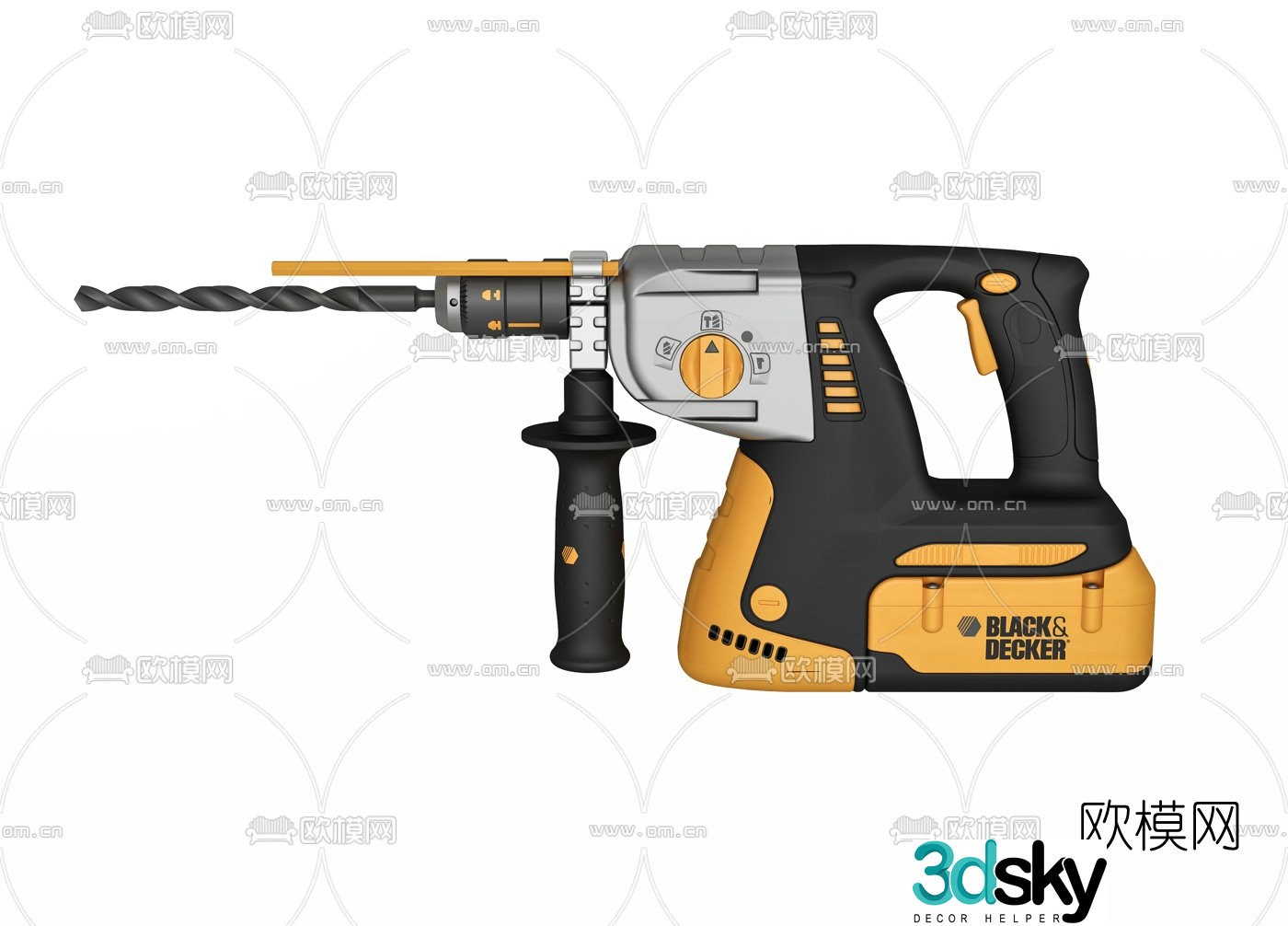 Modern electric drill 3d model