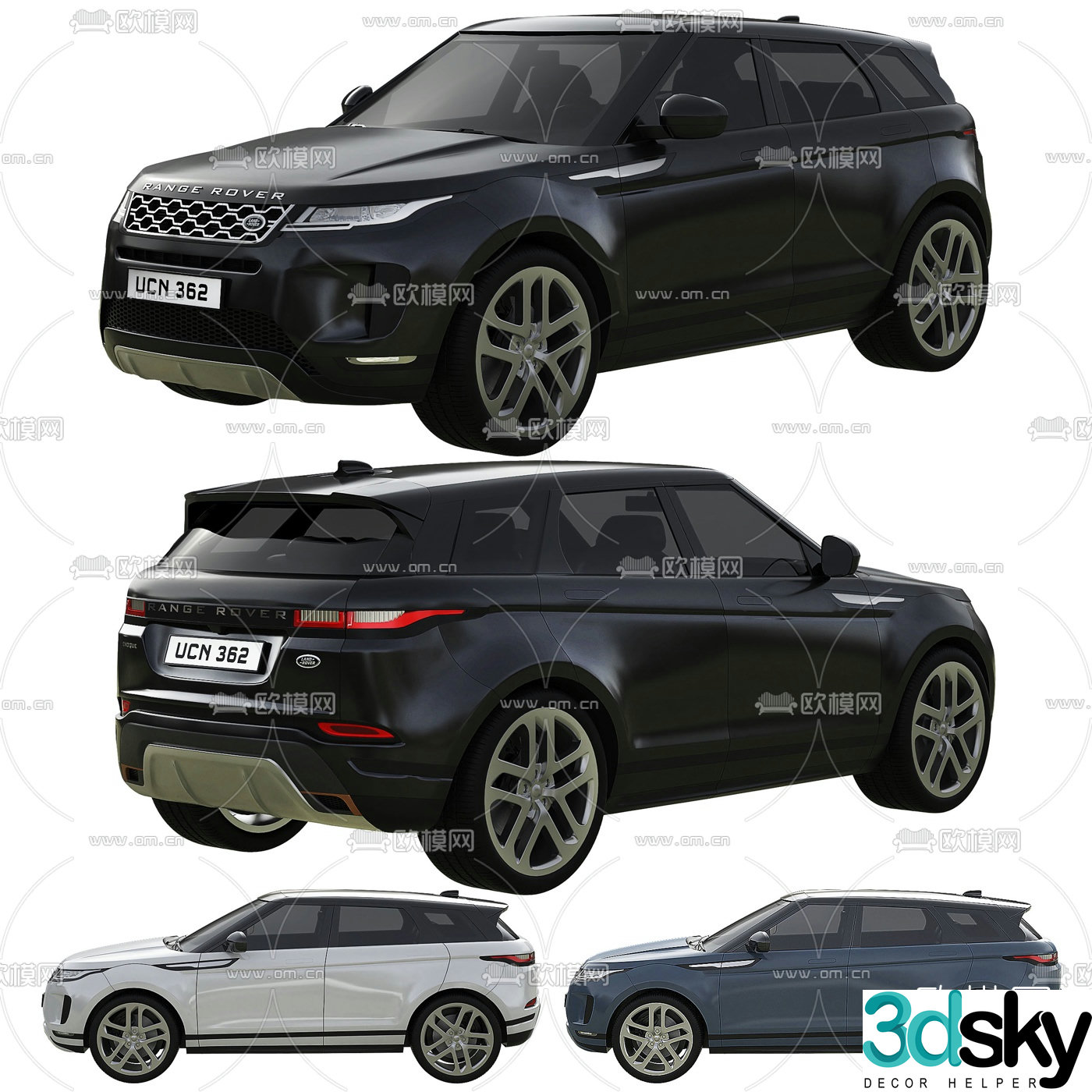 Modern Land Rover off-road vehicle 3d model