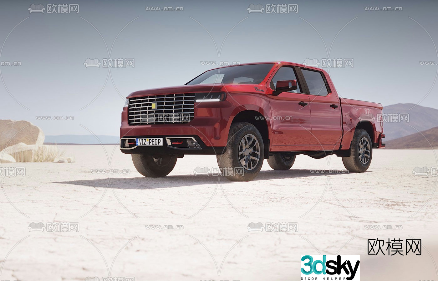 Modern pickup car 3d model