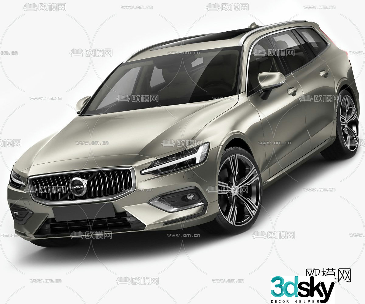 Modern Volvo sedan 3d model