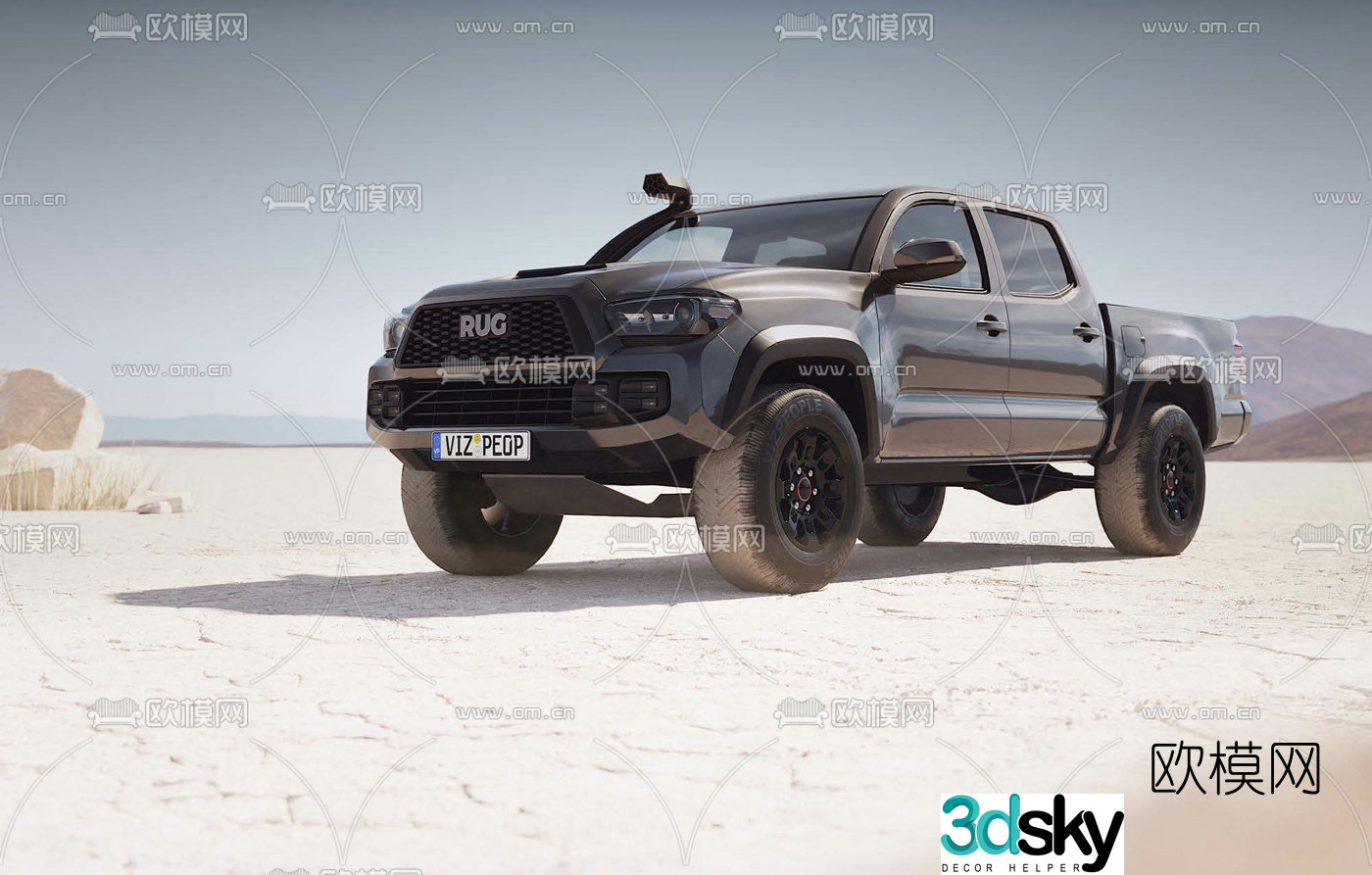 Modern pickup car 3d model