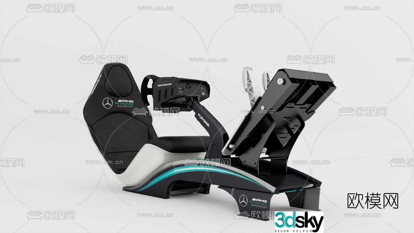 Modern racing simulation game equipment 3d model
