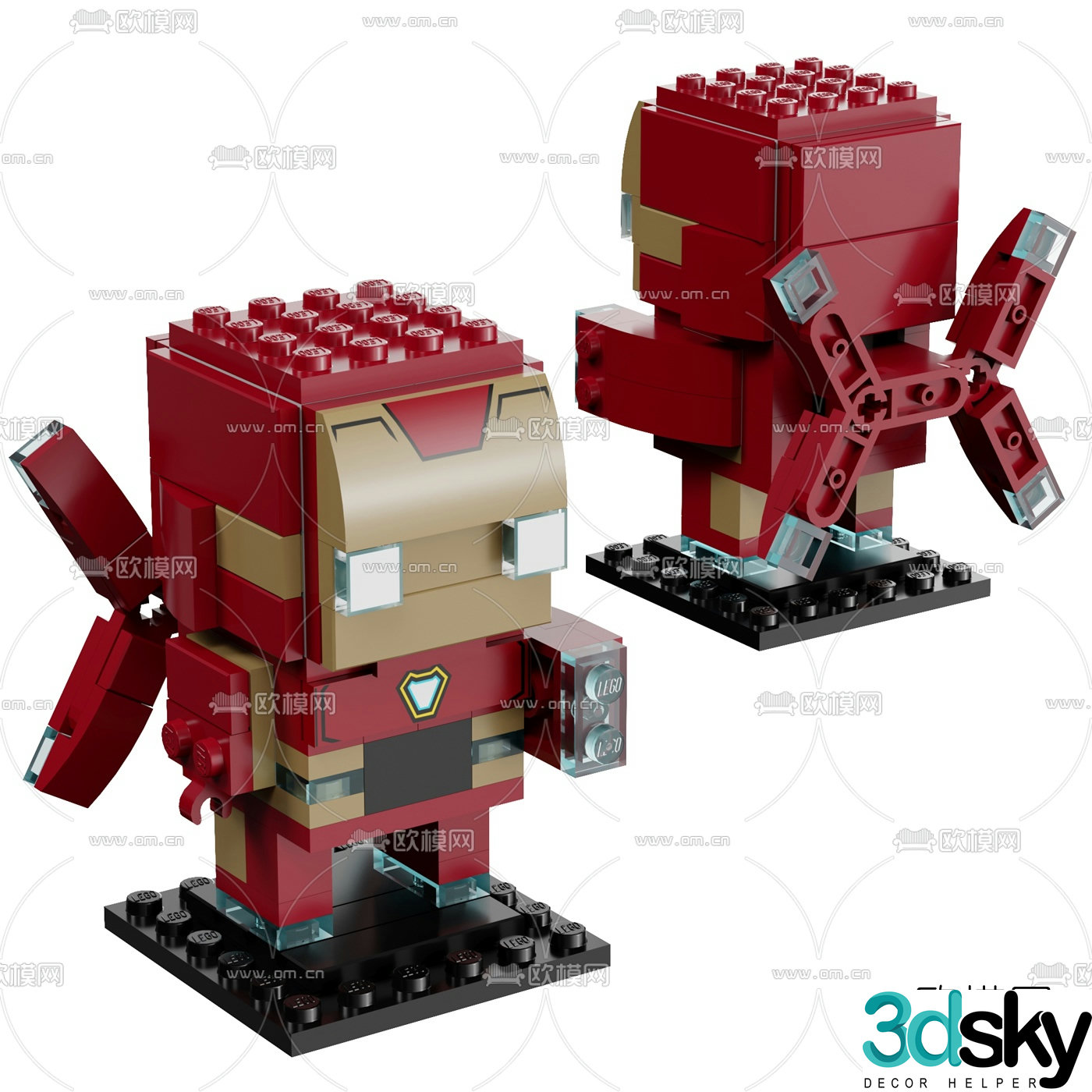 Modern Iron Man toy 3d model