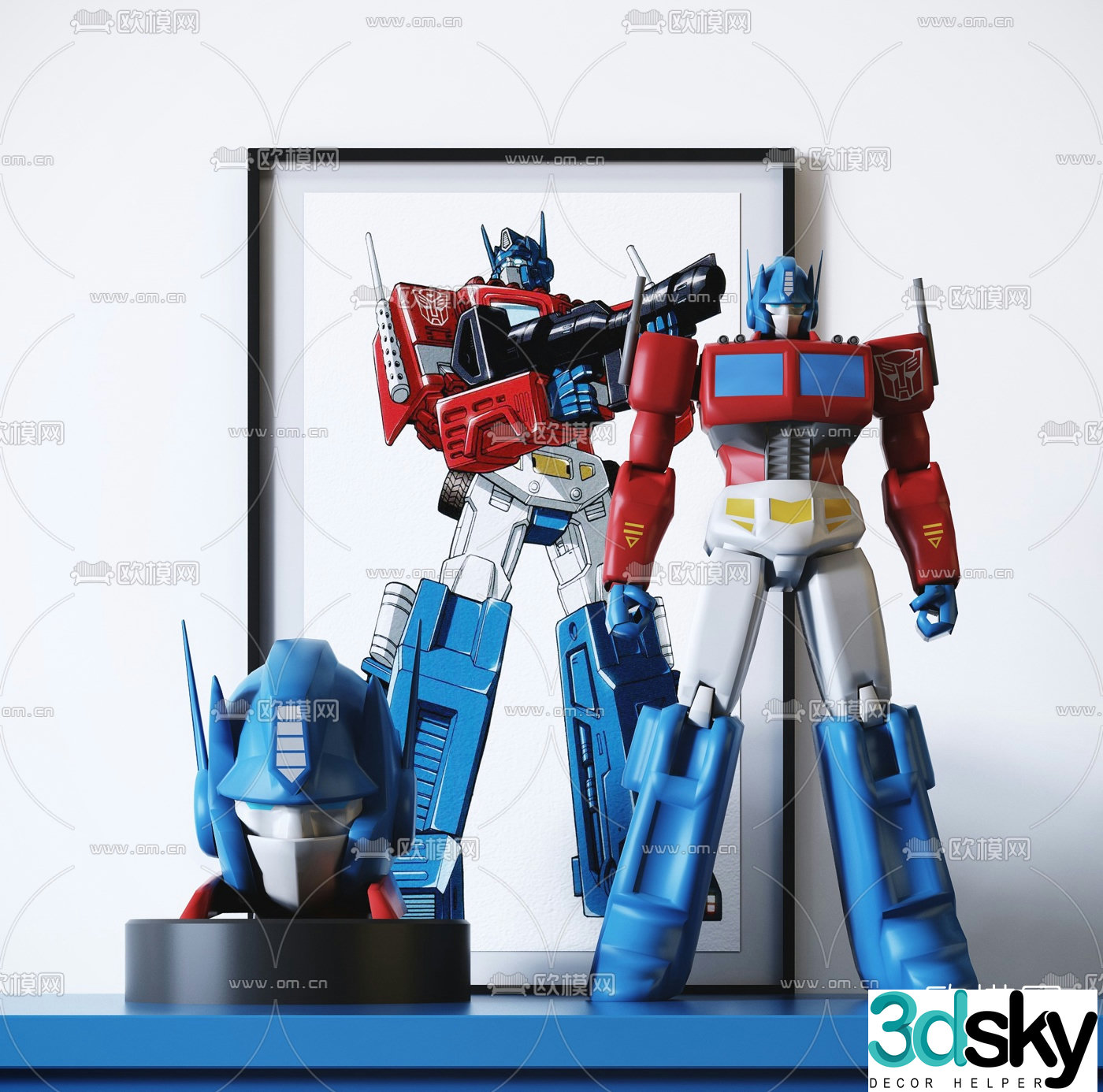 Modern Transformers Optimus Prime children’s toy 3d model