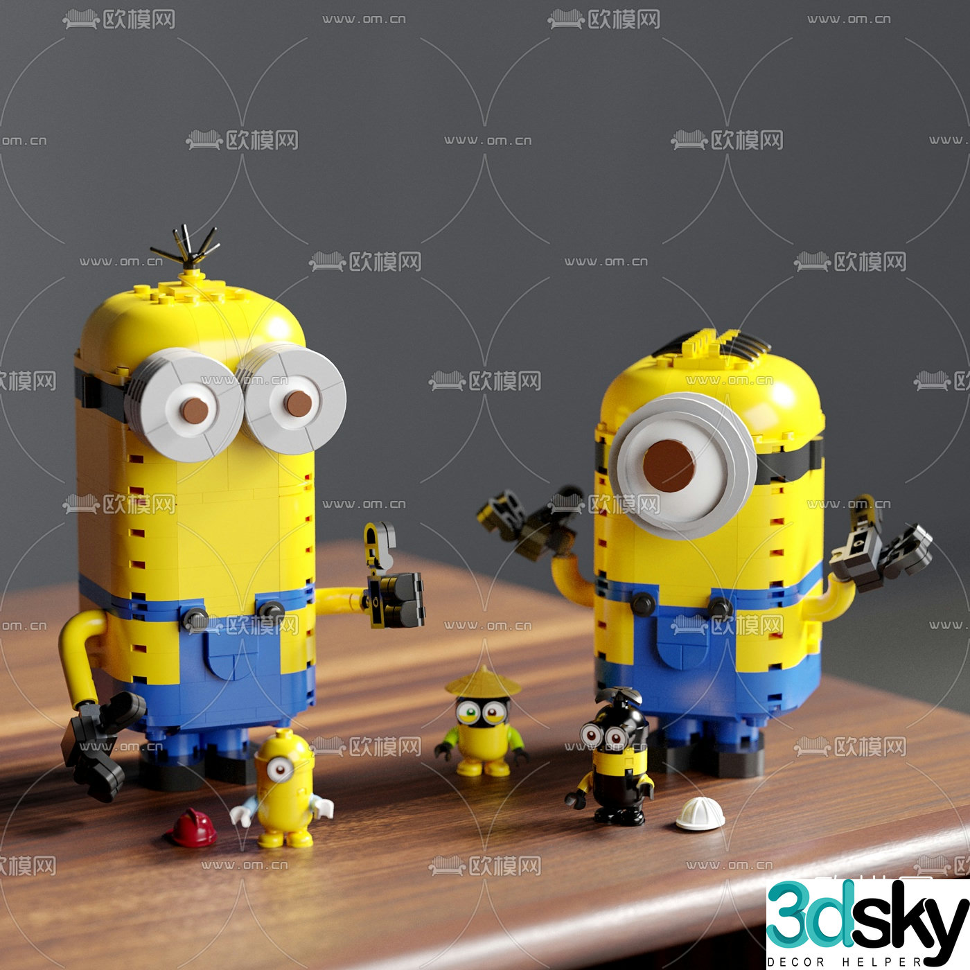 Modern minion toy 3d model