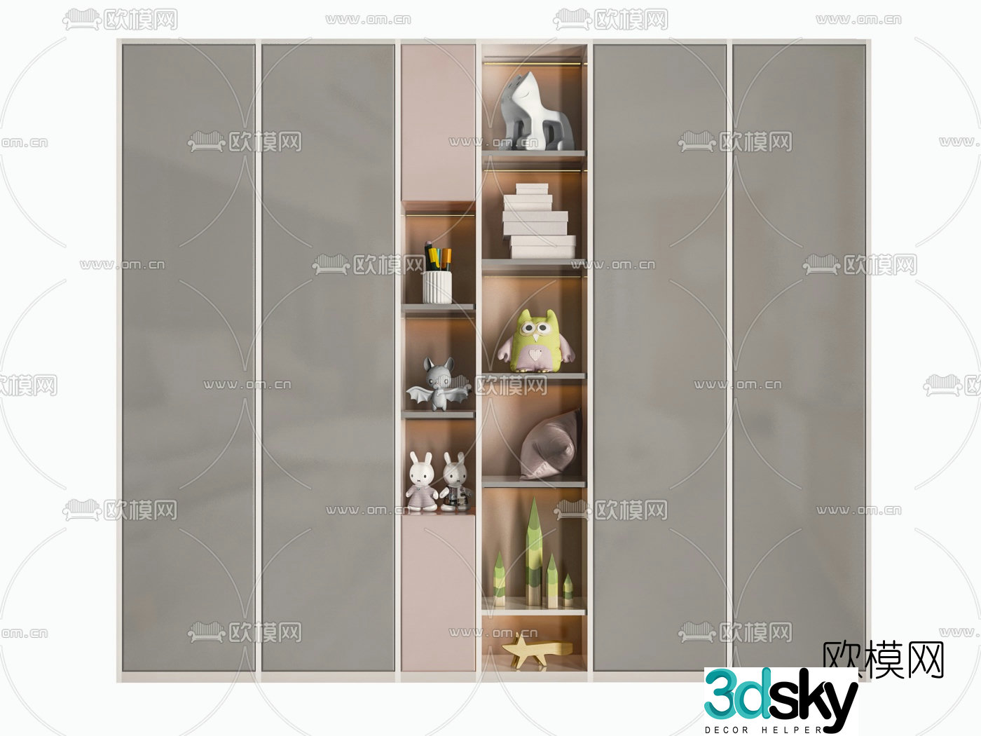 Modern children’s storage cabinet storage cabinet 3d model
