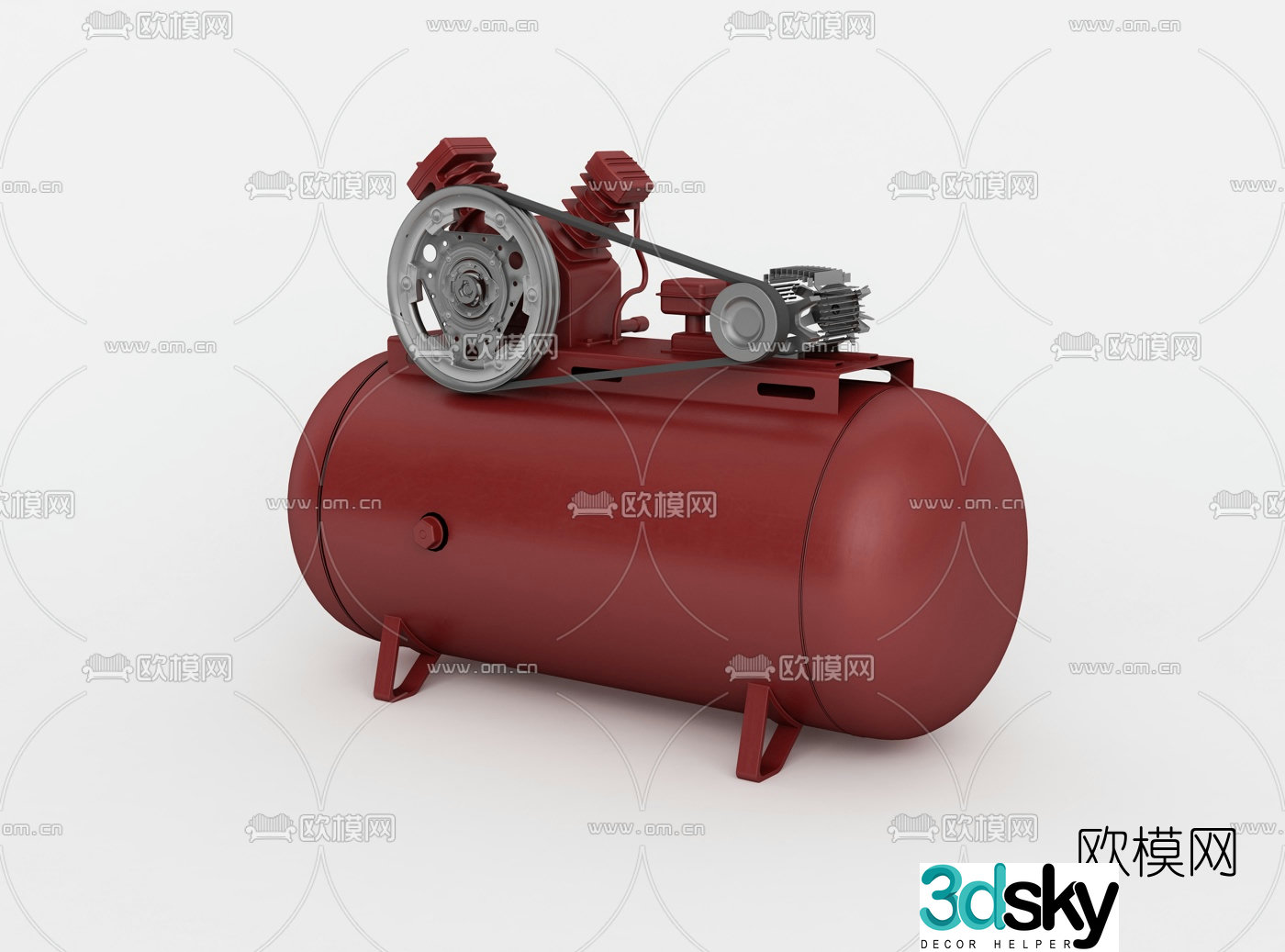 Modern studio air compressor 3d model