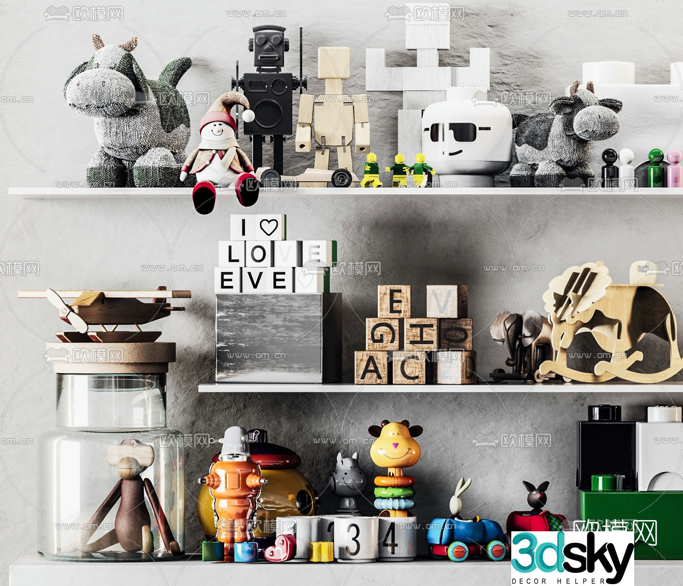 Modern children’s play set 3d model