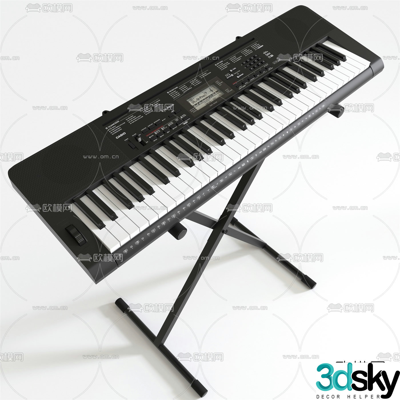Modern electronic keyboard 3d model