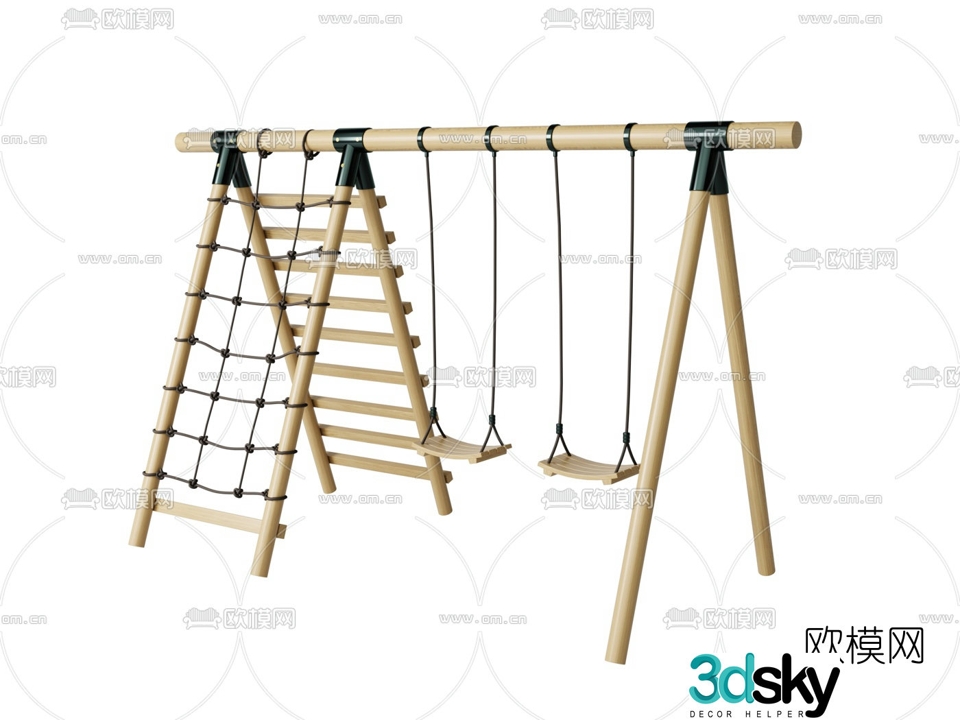Modern climbing frame swing 3d model
