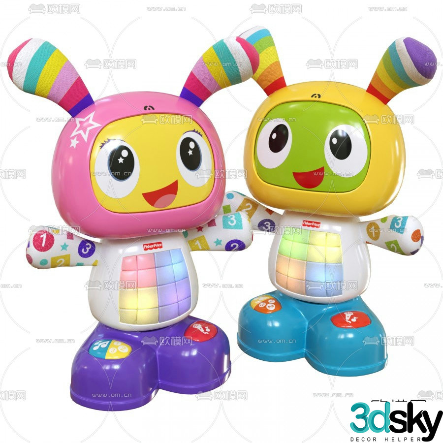 Modern little colorful children’s toy 3d model