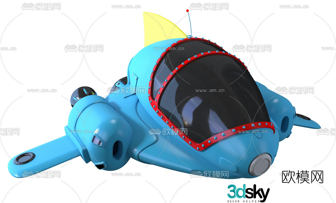 Modern children’s toy airplane 3d model
