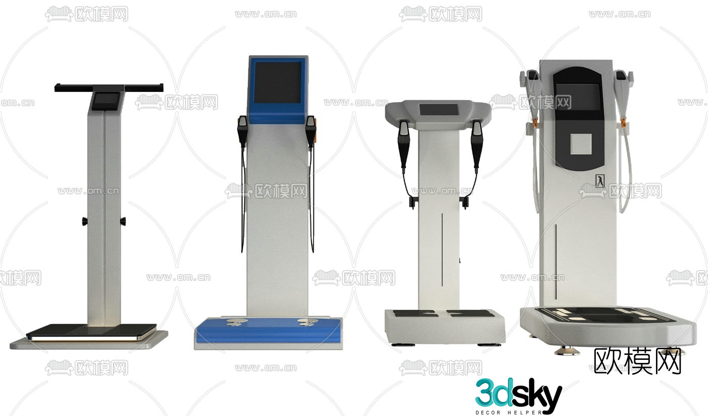 Modern fitness equipment body measuring instrument 3d model