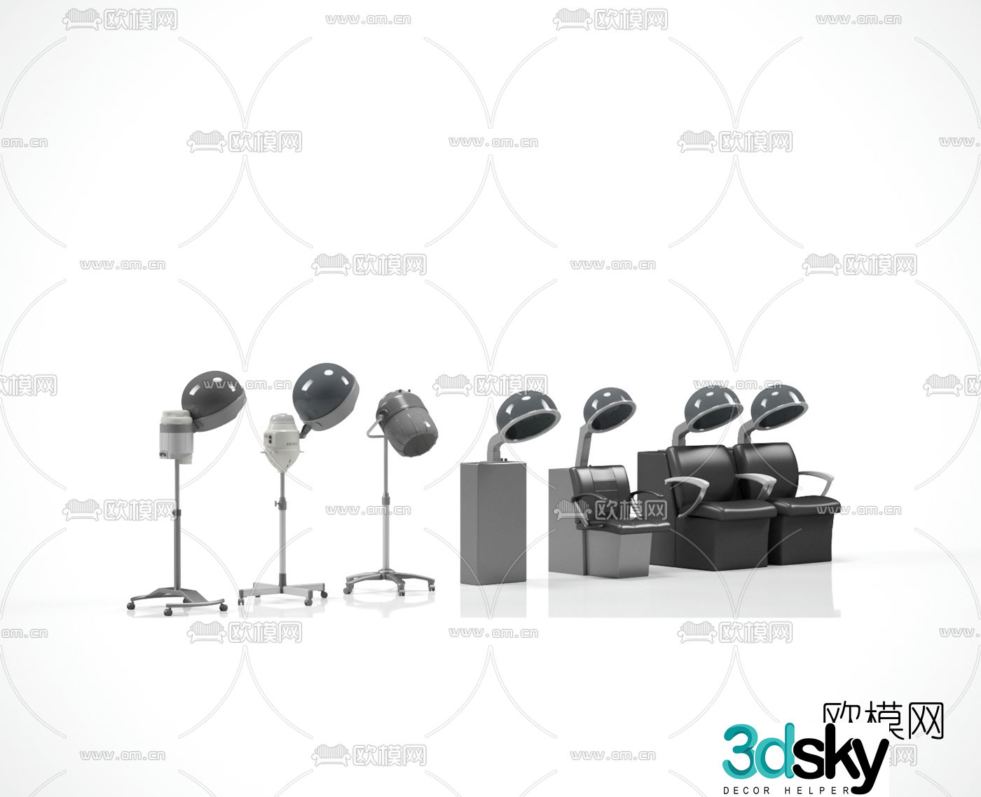 Modern barber shop oil machine 3d model