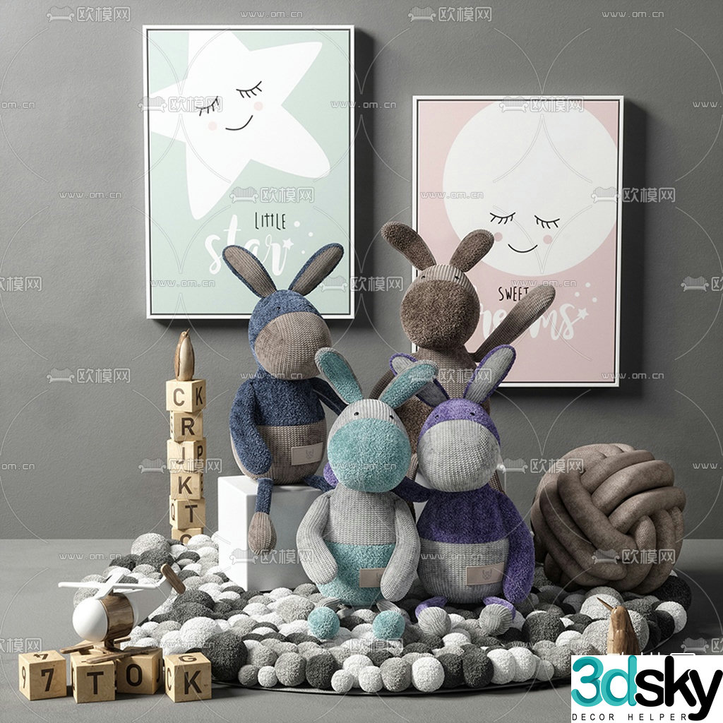Nordic children’s puppet 3d model