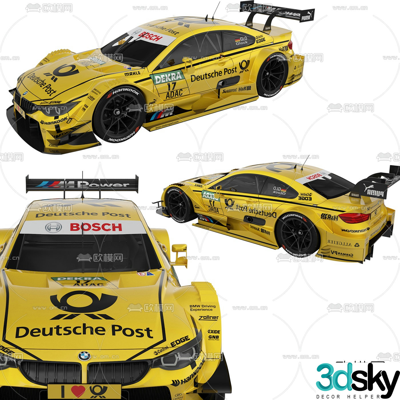 Modern BMW racing car 3d model