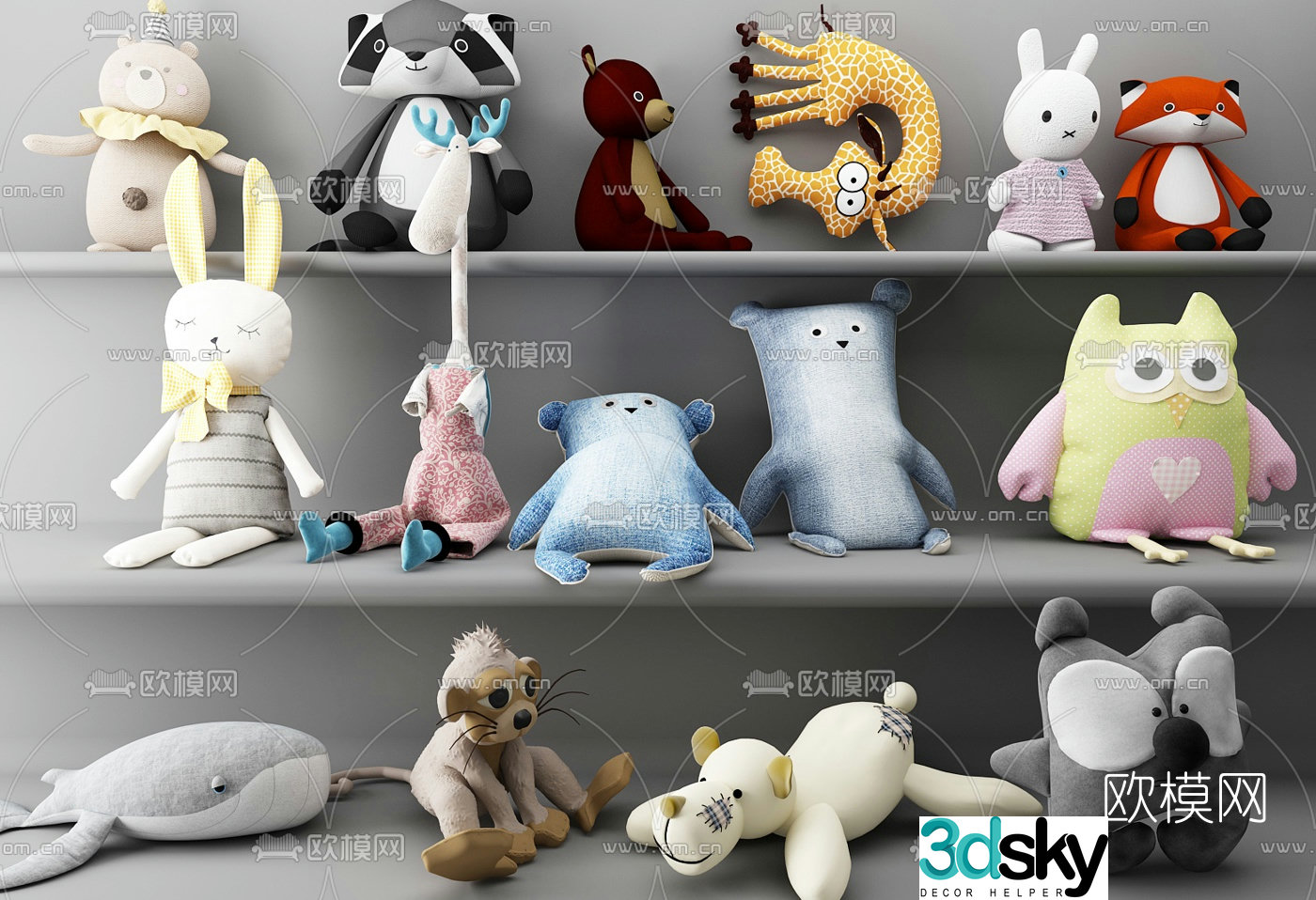 Modern children’s figurine toy rag doll 3d model