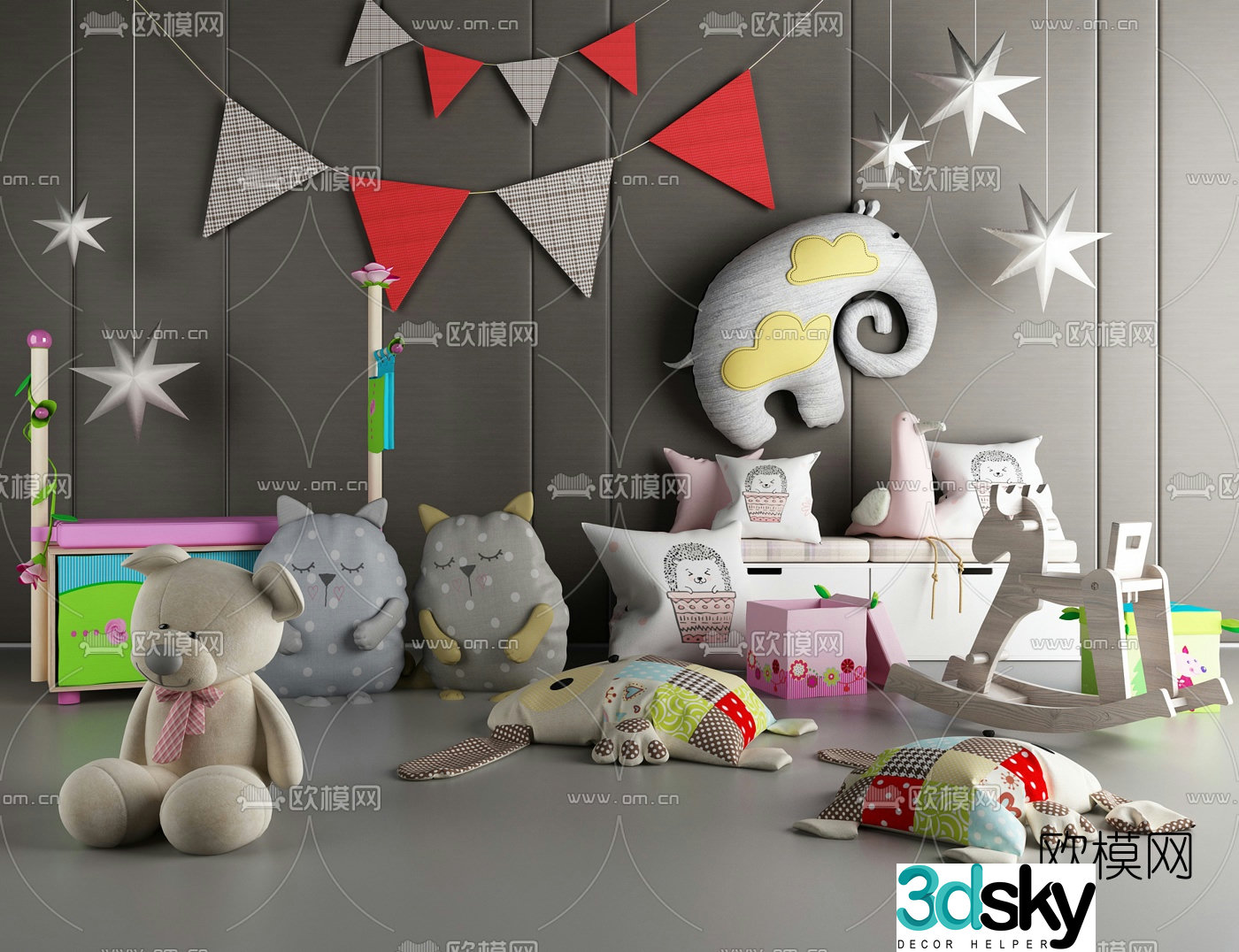 Modern toy figurine ragdoll 3d model