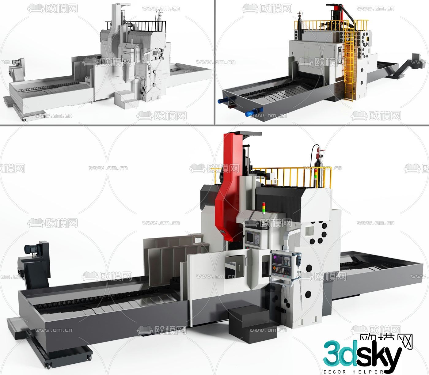 Modern machine tool industrial equipment 3d model