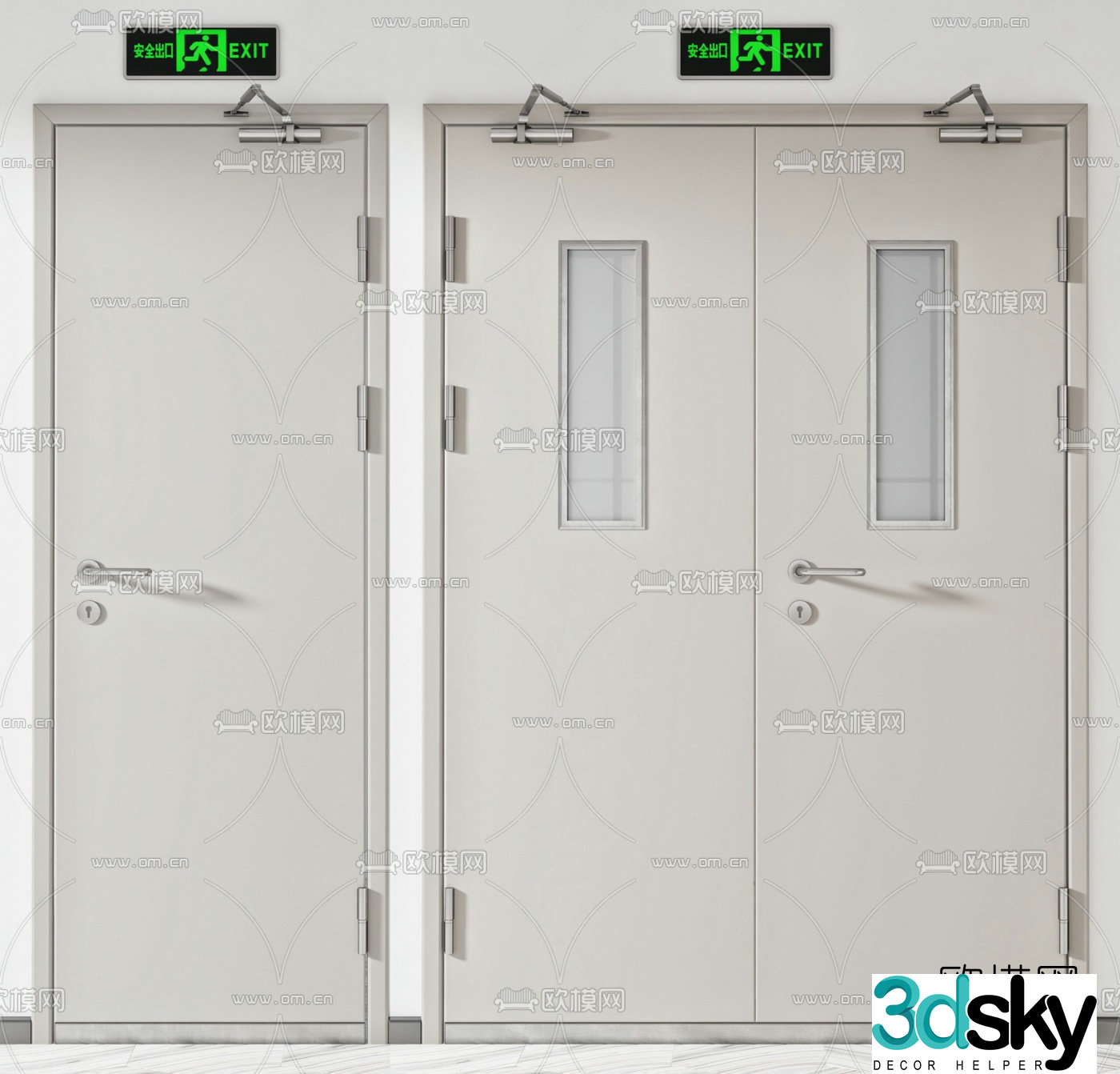 Modern fire door fire door 3d model