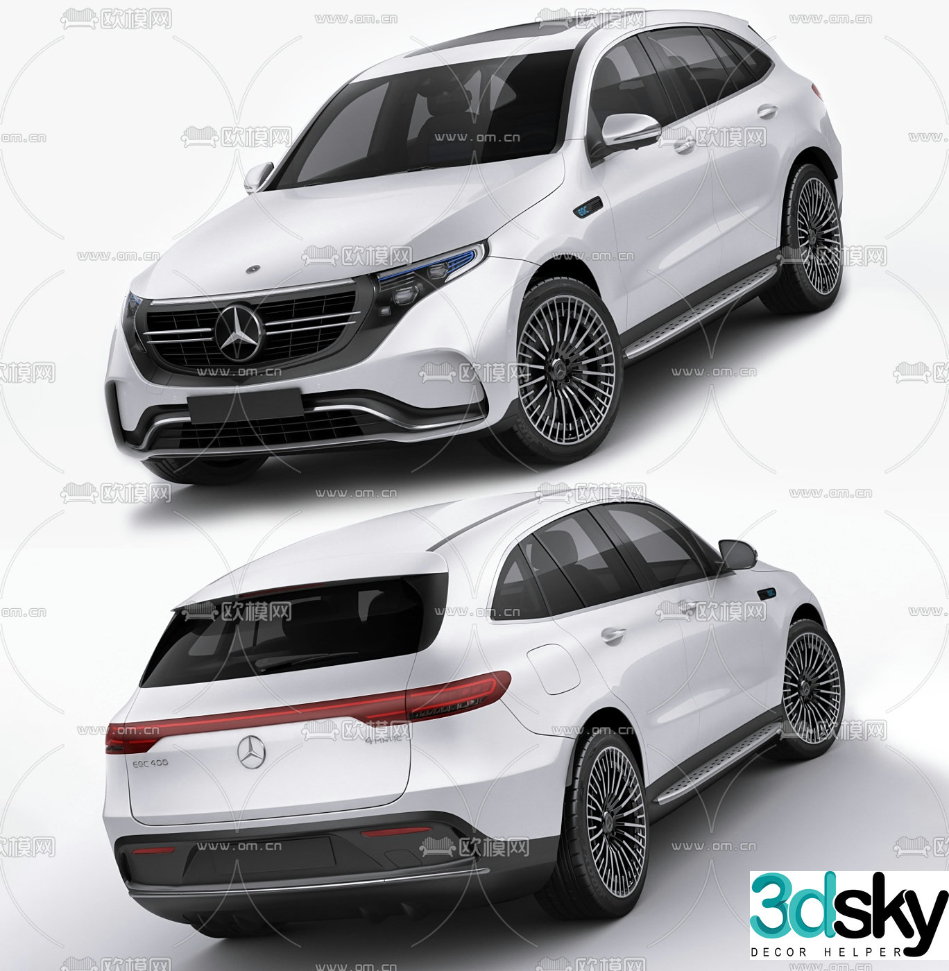 modern mercedes car 3d model