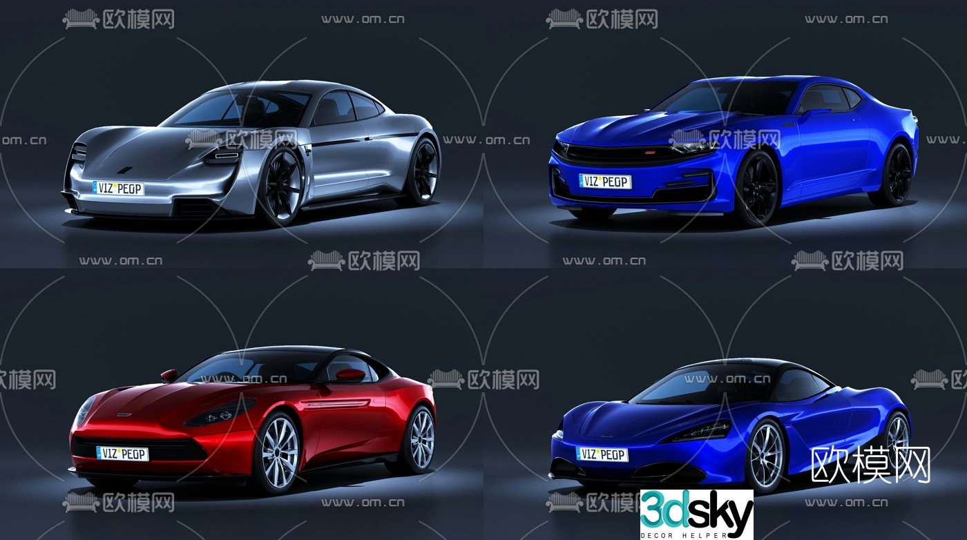 Modern sports car car 3d model