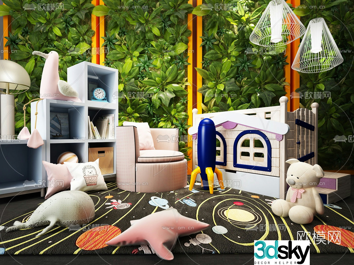 Modern children’s toy sofa 3d model
